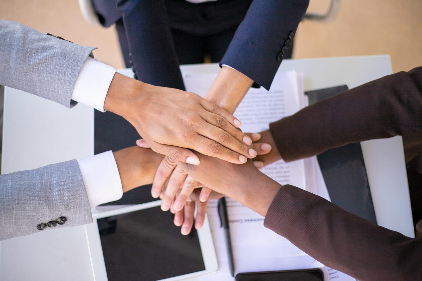Expert team working in modern office
